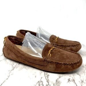 UGG Hara Soft Suede Driving Moccasin Flats 7 Classic Neutral Casual Preppy Cozy